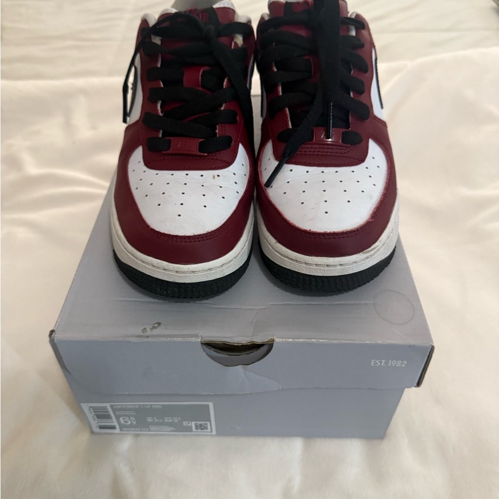Nike Kids Burgundy and White Sneakers